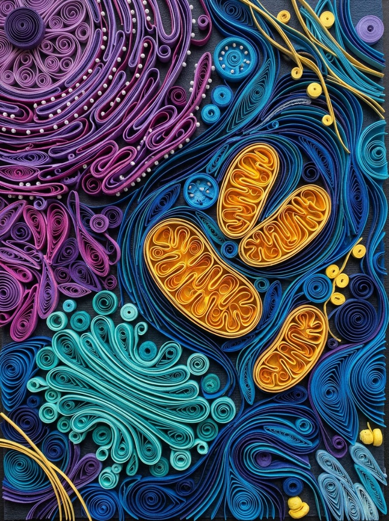 GEARARTS Archival Biological Papercraft: Eukaryotic Organelle Cell