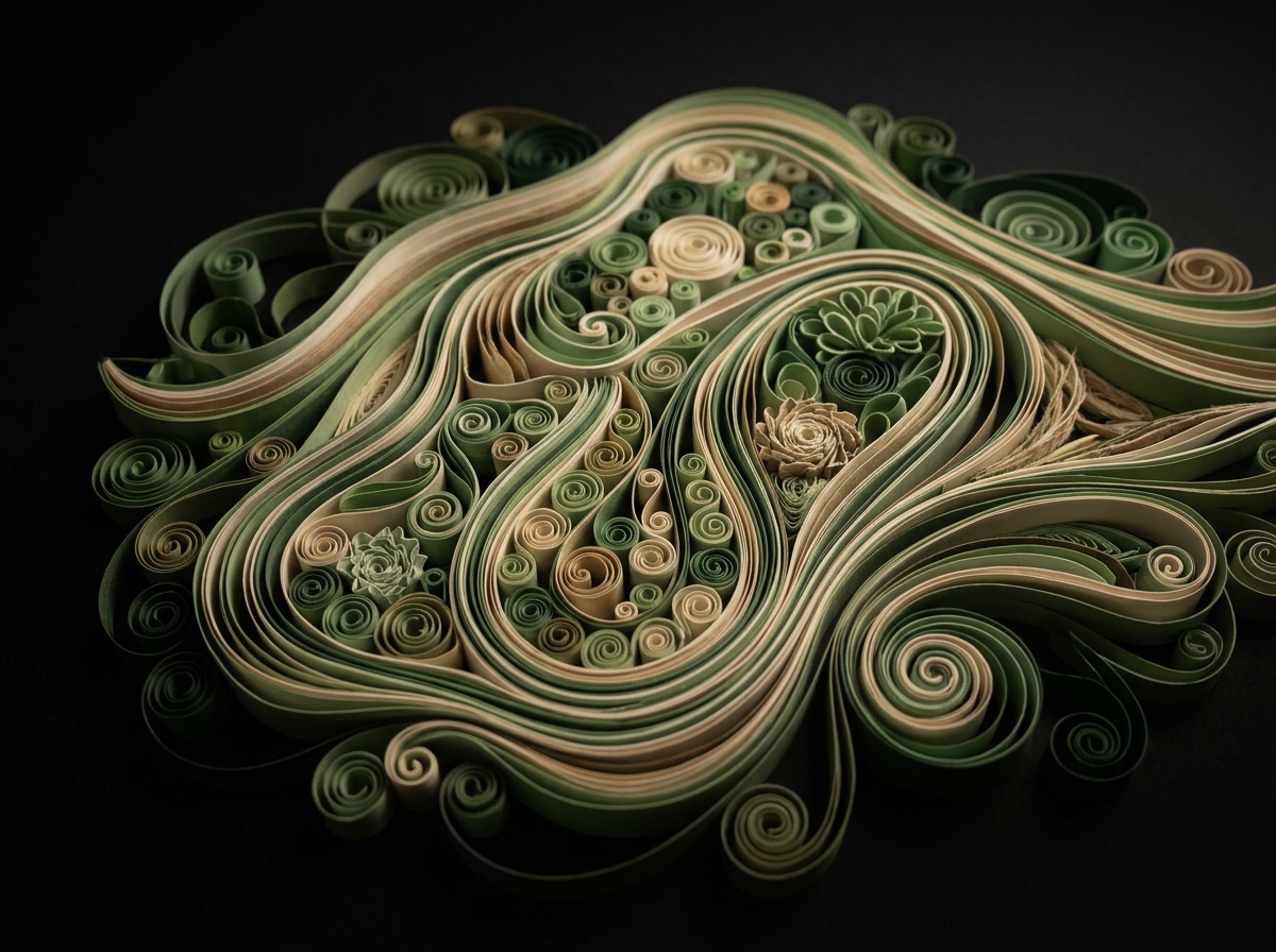 Intestinal Crypts of Lieberkühn & Healthy Microflora in Frameless 3D Paper Filigree